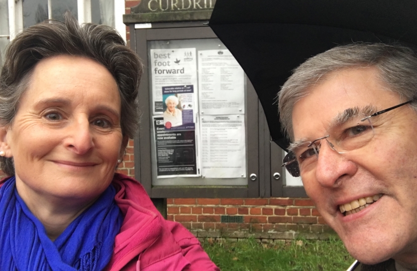 Flick and Cllr Roger Huxstep 