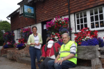 Flick on Owslebury's debut Scarecrow Trail with local Councillor Laurence Ruffell
