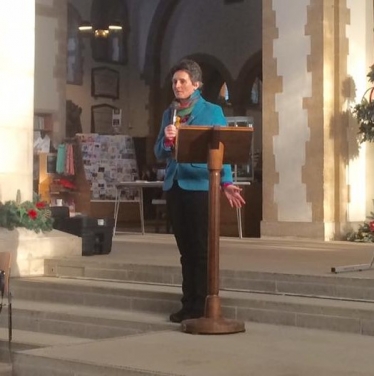 Flick speaking at modern slavery training day